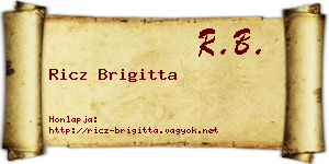 Ricz Brigitta névjegykártya